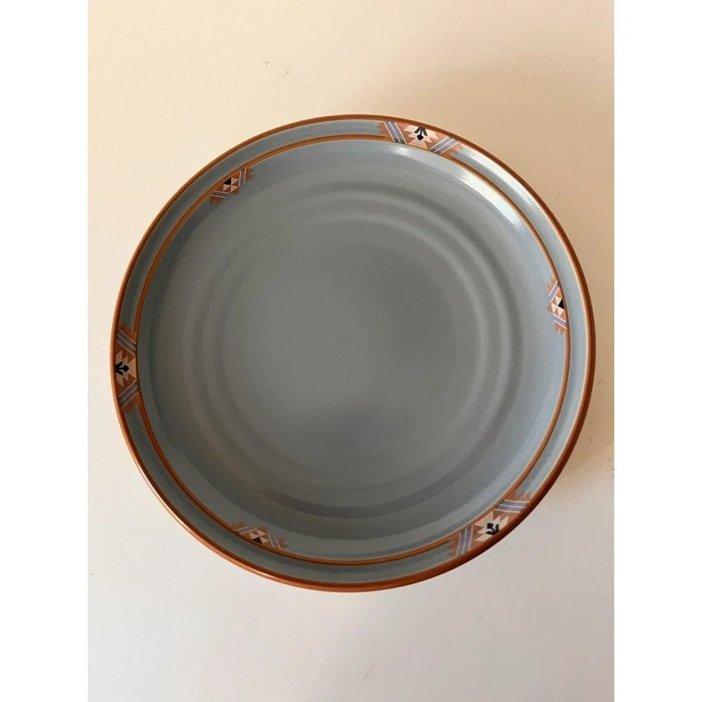 2 Noritake Blue Adobe Dinner Plates 10 1/4